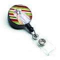 Teachers Aid Shih Tzu Candy Cane Holiday Christmas Retractable Badge Reel TE750431